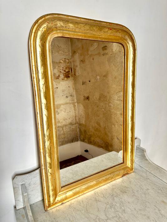 C19th Louis Philippe Gilt Archtop Mirror