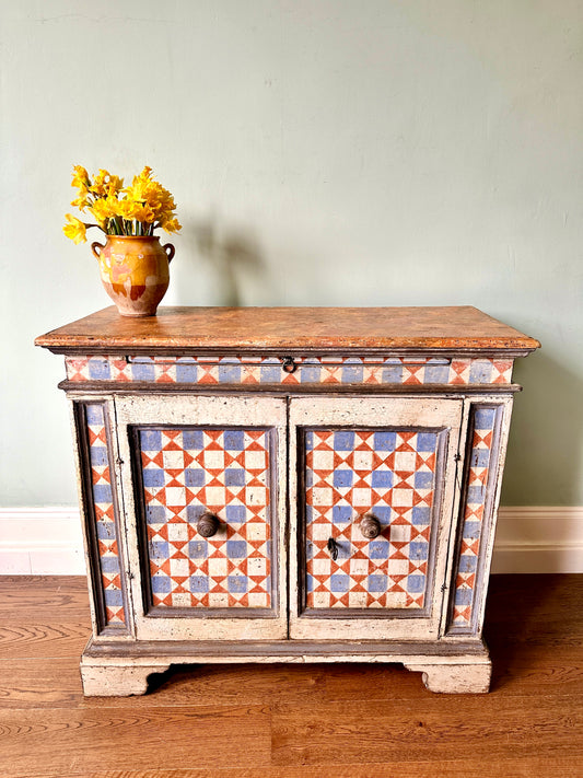 Early C19th Italian Painted Pine Credenza Sideboard