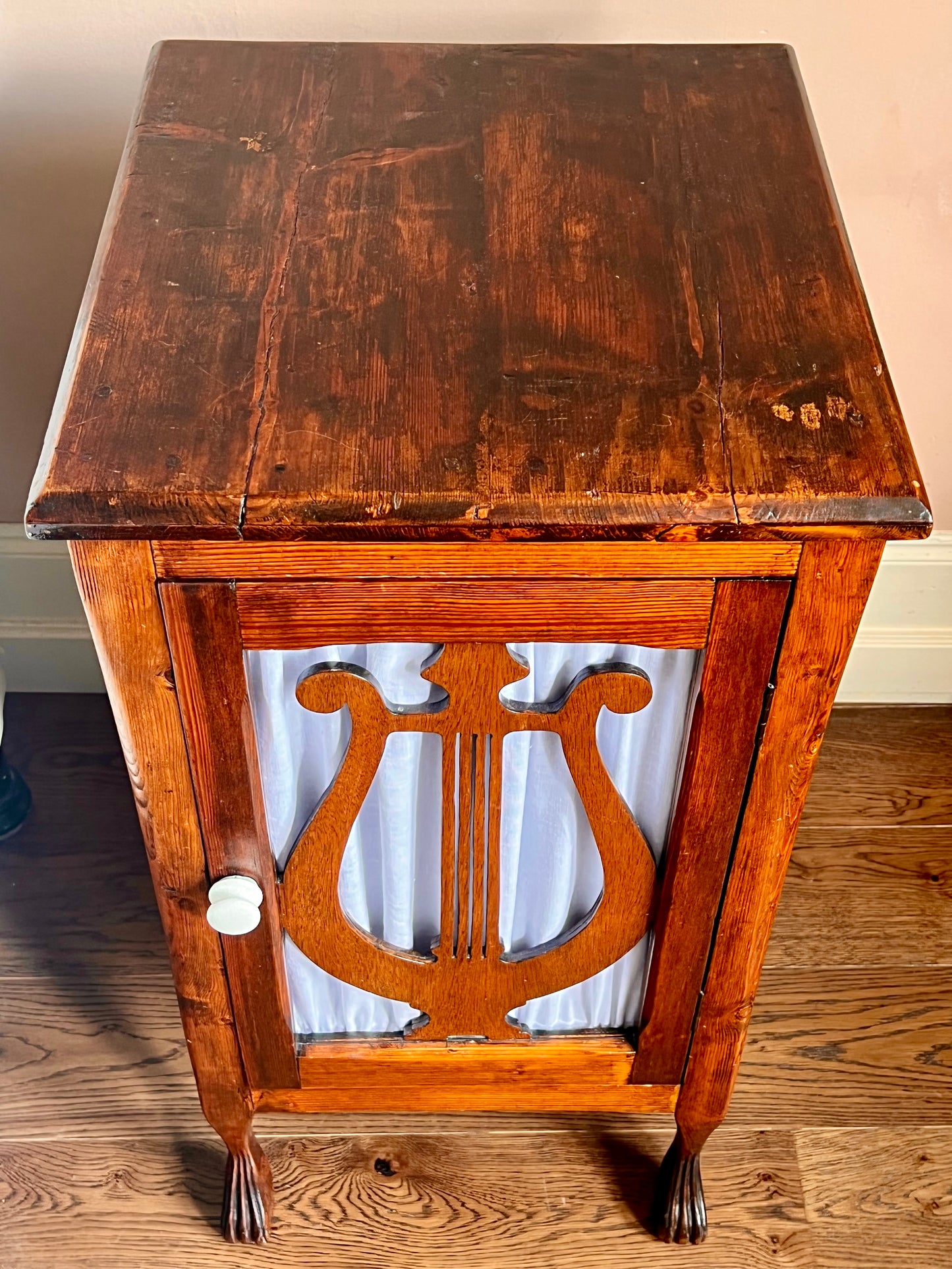 1950s French Lyre Side Table