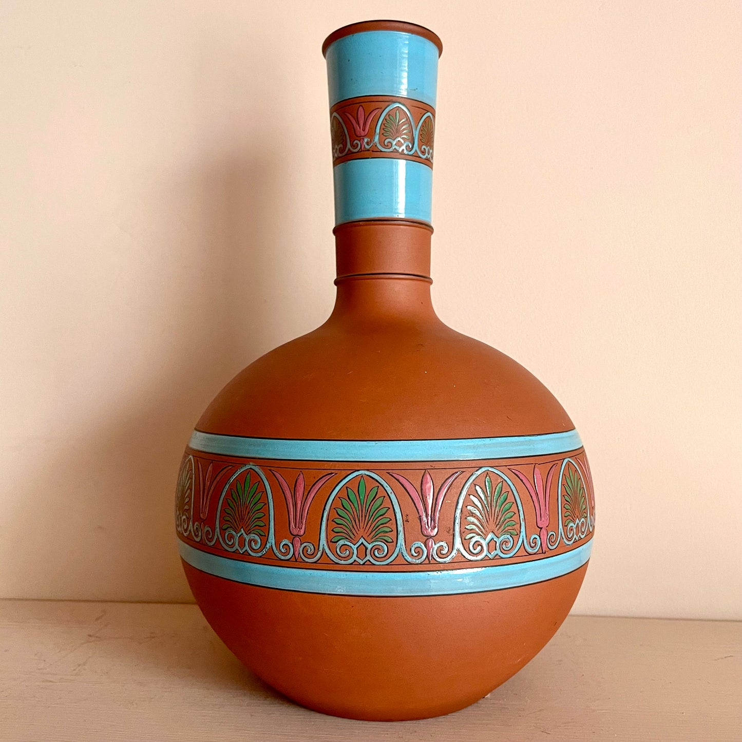 C19th Watcombe Pottery Terracotta Water Cooler (In Style Of Christopher Dresser)