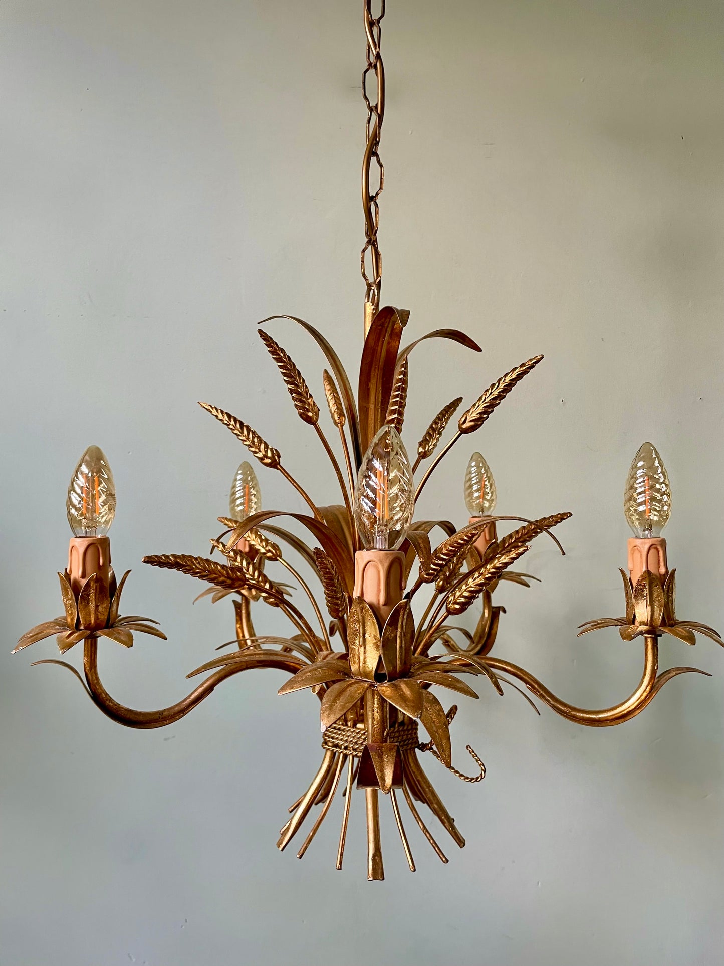 1960s Hans Kögl wheatsheaf chandelier